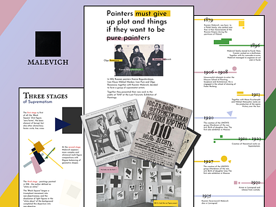 Malevich art character landing landingpage malevich suprematism ui vector