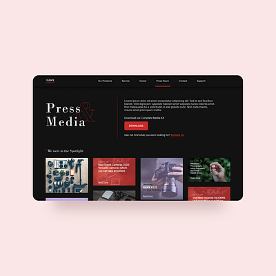 Daily UI 051 Press Page camera website daily ui 051 figma design press and media press page ui design web design webpage website website design website ui