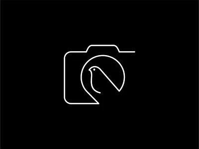 Bird and Camera bird bird icon birds branding camera camera icon design geometric icon identity lens lines logo mark photo photograph photography sale symbol vector