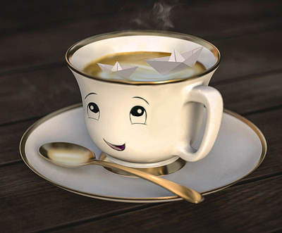 Caffé pas comme les autres creation design graphics photomontage photoshop tasse