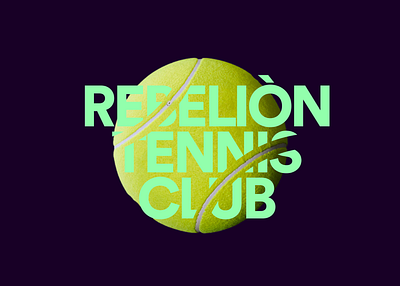 Rebeliòn Tennis Club brand brand identity branding clothings graphicdesign identity logo logo design logodesign logotype sportwear tennis tennis ball typography
