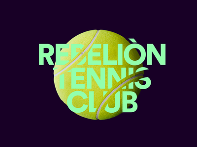 Rebeliòn Tennis Club brand brand identity branding clothings graphicdesign identity logo logo design logodesign logotype sportwear tennis tennis ball typography