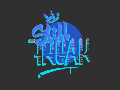 Still freak branding customtype design disco hand lettering illustration lettering art logo retrowave typography vector