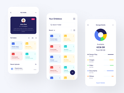 Online Cloud Storage App cloud cloud app cloud storage dribbble best shot dropbox file explorer file management file manager file sharing file upload files google drive mobile app design product design storage ui ux design user experience design user interaction user interface design visual design