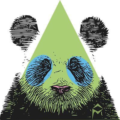 Panda iluminati animals design design art illustration panda panda bear poster