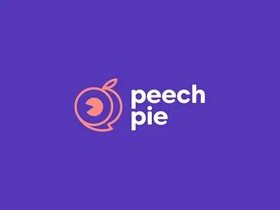 Logo Design & Branding for PeechPie branding design fun logo icon illustration illustrations linkedin logo logo symbol media minimal peach pie social social media social platform social technology symbol technology typography