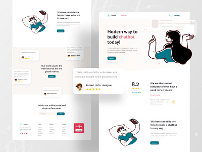 Chatbot- Landing Page Design 2020 2020 design 2020 trend 2020 trends 2020calendar business color creative design illustrations landing page concept landing page design landingpage minimal typography ui ux web design