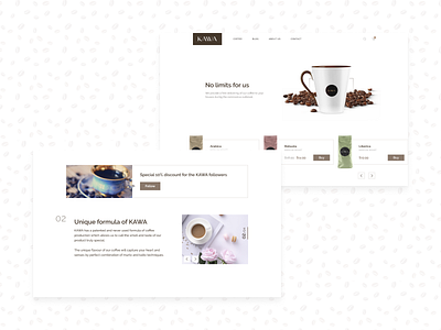 Coffee Landing Page UI Design branding clean clean ui coffee coffee cup coffee shop concept design interface landing logo onlineshop shop ui ux website website design white