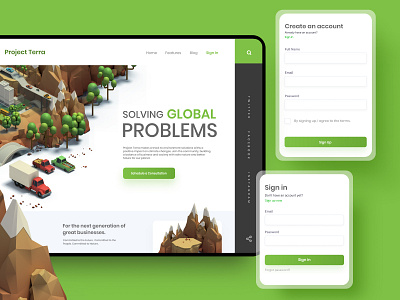Project Terra Landing Page 3d art app app design projectterra typography ui ui design uiux ux web webdesign website website design