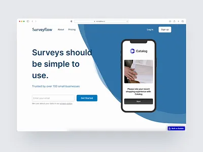 Surveyflow - Bubble.io MVP Overhaul | Atom Design animation atom atomdesign bubble.io graphic design kelsie nocode surveyflow ui
