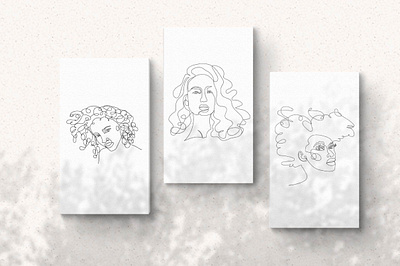 Women's portraits line. branding design icon illustration illustrator line lineart linework vector vectorartist