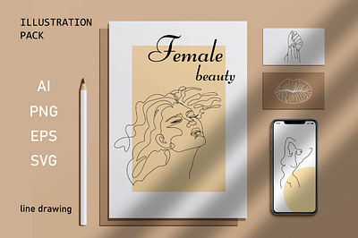 Female beauty branding design icon illustration illustrator line lineart linework logo vector vector illustration vectorartist website