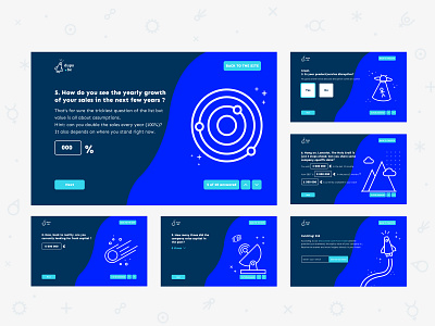 Dups - Onboarding Form animation branding calculator figma form navigation planet rocket space website