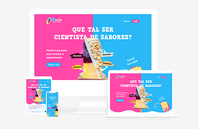 PicMix - Popsicle Responsive Website blue design ice cream illustration minimalist pink popsicle responsive responsive design responsive website ui ux web website xd