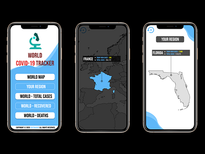 Mobile App for Covid-19 Tracking figma mobile app design ui