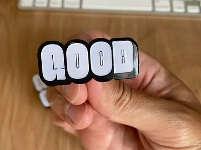 Good/Luck Pin - Updated custom enamel good good luck illustration lettering letters merch pencil pushers pins typography