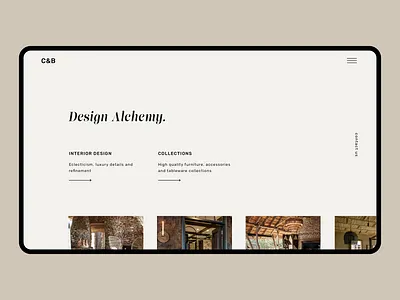 Cécile & Boyd portfolio concept architecture architecture design clean elegant hero banner high end home page interior architecture interior design interiors landing page layout exploration luxury maximalism minimal modern portfolio page studio website design