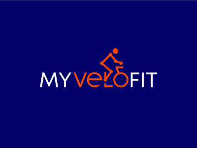MyVeloFit ai artificial intelligence bicycle bike brand identity cycling logo logo mark velo