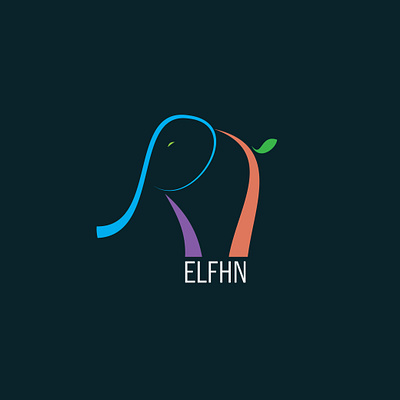 ELPHN branding design elephant illustration logo vector