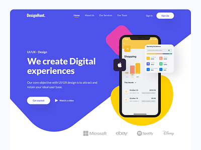 Digital Agency Landing page Hero section agency agency website app branding creative creative design dailyui design designinspiration homepage interaction landing page minimal typography ui ux visual design web website