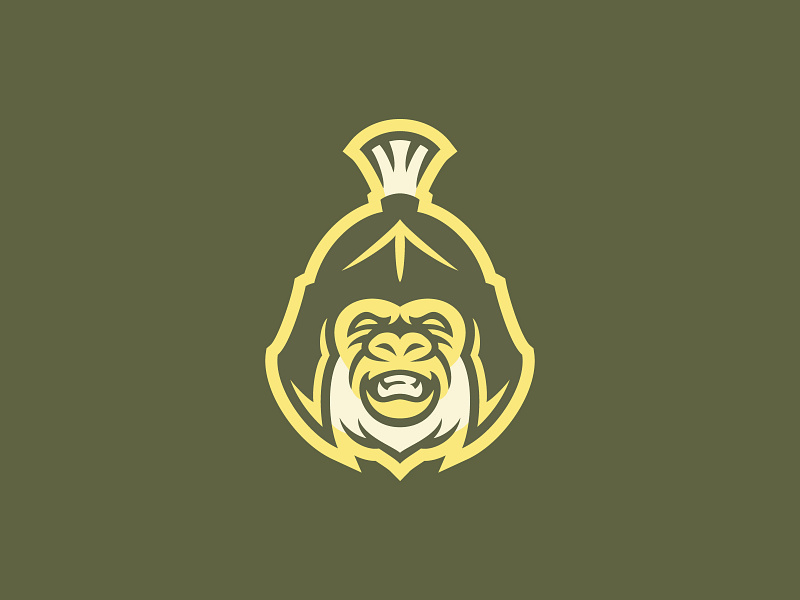 Great Ape Icon centurion character design gorilla great ape icon illustration logo design mascot roman empire