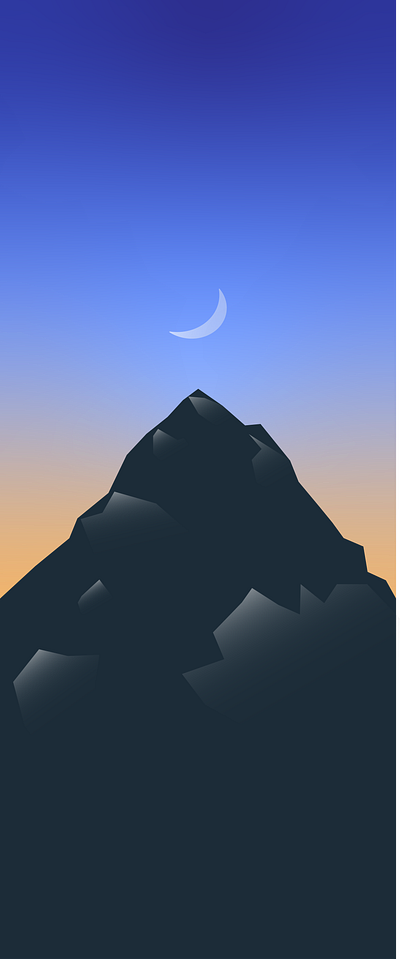 Moutain top design flat illustration minimal vector
