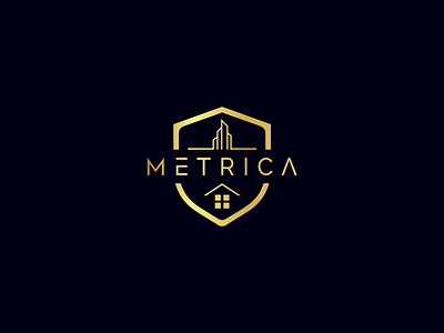 Elegant Real Estate logo apps branding debut shot golden graphics illustration logo logo design logos logosketch logotype real estate realestate typography ux vector