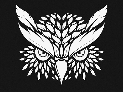 Owl head art badge bird brand branding design draw emblem graphic head logo minimal owl print sketch vector vintage