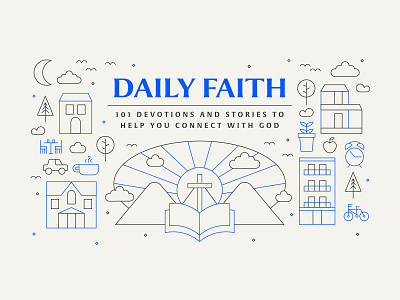 DF Unused Draft badge christian city cross daily faith flyer homes house icons jesus landscape life lines logo morning mountains park sky urban