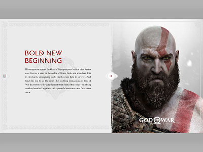 God Of War - study concept design clean concept game game art game design gaming god god of war greek kratos layout light minimal mythology norse playstation ps4 sony symbols typogaphy