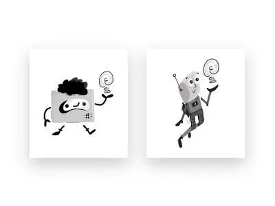 Mascot Sketch Concepts animation app branding character coding design digital art illustration illustrations logo mascot mascot character mascot logo product design robot tech technology ui ux website