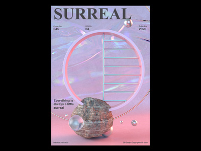 CB Design PC-045 3d 3dart abstract abstractart arnold arnoldrender c4d c4dart cinema4d composition dailyposter design gradient gradient color layout poster surreal surrealism