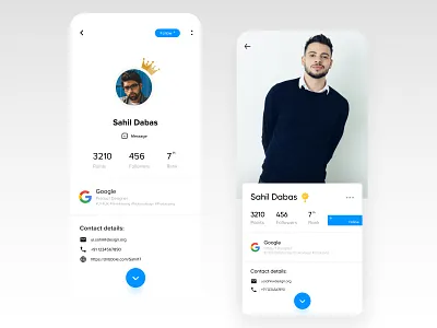 Minimal Profile app design designinspiration illustration minimal profile profile design profile page profiles typography ui ux uxdesign