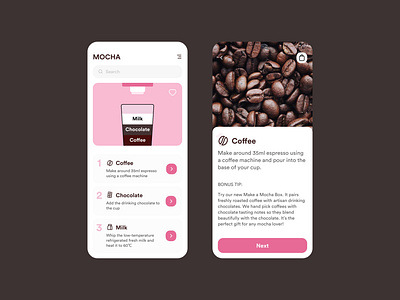 Mobile App - Coffee Maker coffee design ui