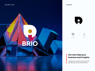 Brio branding bright bright color clean color color palette colorful concept creative design firm icon logo logo design logomark logomarks logotype minimalistic modern typography