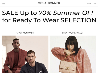 VISHA BONNER e-commerce landing page beauty branding design ecommerce fashion graphic design illustration logo motion graphics ui ux vector