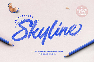 Skyline Script Font Collection calligraphy clean design designer font font collections font design fonts fonts collection inspire lettering modern calligraphy professional script script font script fonts simple trending typeface typography