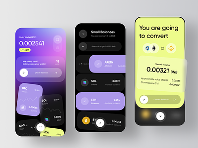 Coin - Financial Wallet Mobile App app assistant bank banking binance bitcoin blockchain coin crypto cryptocyrrency defi finance fintech mobile token wallet