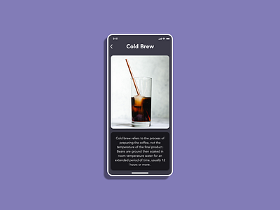 Cold Brew adobexd coffee cold brew design minimal mobile practice ui uidesign