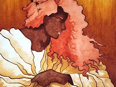 Summer Forest Nymph book art illustration painting watercolor