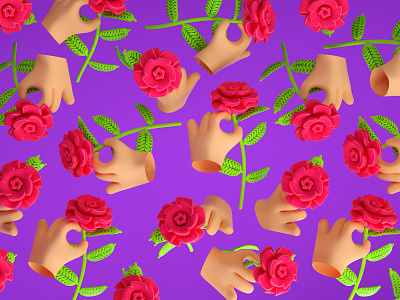 Wallpapers chulos 3d character color flower flower illustration flowers hand pattern rose wallpaper web