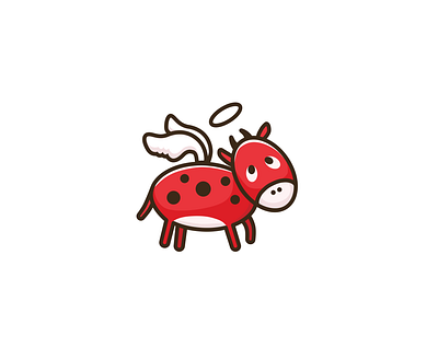 божья коровка 2.0 adorable animal art branding cartoon cattle character children cow cute design family flat friendly graphic graphicdesign illustration logo mascot vector