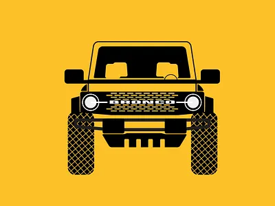 Illustration of the new Bronco 2021 icon illustration minimal
