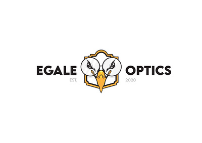 EAGLE OPTIC FINAL branding eagle logo flat illustration logo optics vector