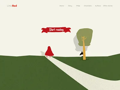 Little red riding hood website design design flat illustration minimal ui web