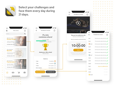 Training task flow fitness fitness app interface interface design ui ux