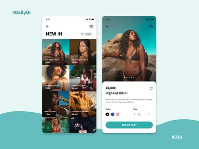 #DailyUI #030 Pricing add to cart app bikinis clothes daily 100 challenge dailyui design mobile mobile ui price pricing shop ui userexperience userinterface ux