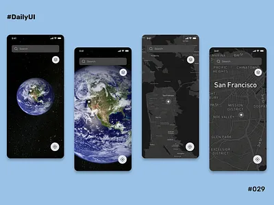#DailyUI #029 Map app daily 100 challenge dailyui design earth location map mobile mobile ui ui userexperience userinterface ux world