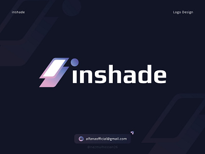 inshade - i Crypto Blockchain Lettermark Logo Design app blockchain brand identity branding crypto currency i logo illustration it logo logo design logo identity logotype modern logo print software tech technology token wallet