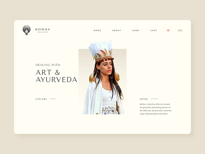 Bodha Wellness | Landing Page ayurveda branding clothing fashion landingpage minimal organic pastel product design typography ui ux website woman